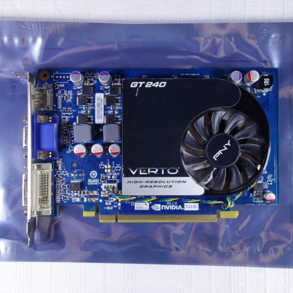 PNY Verto GeForce GT 240 GDDR5 512MB PCIe 2.0 Video Graphics Card TESTED WORKING - Picture 2 of 11